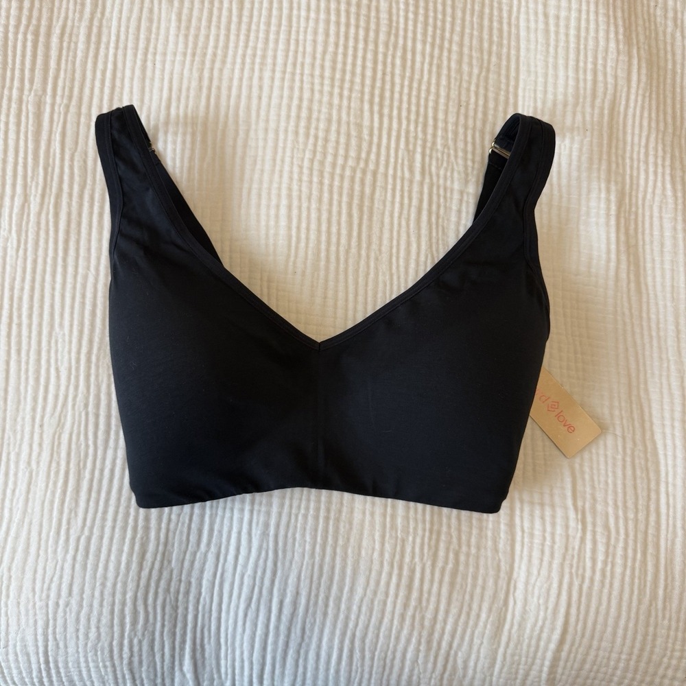 ThirdLove Black Wireless V-Neck Comfort Bra